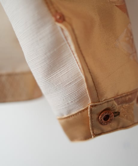 《nisai × soma komatsuno》"大昔の光と陰" Patchwork mods coat, Rebuild by vintage OBI