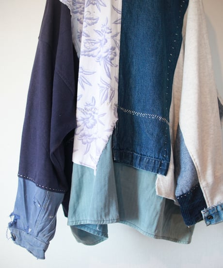 "限りなく色っぽい青" Infinitely sexy blue jacket, Rebuild by vintages
