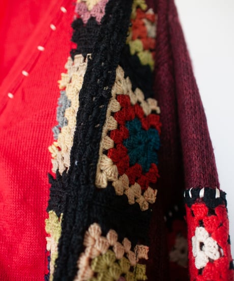 "花のカーディガン" Flowers cardigan, Rebuild by vintages