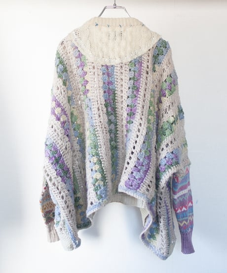 "紫陽花" hydrangea knit, Rebuild by vintages