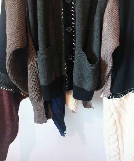 "月明かりの下の天使"  Angel under the moonlight (imitating the collar) knit, Rebuild by vintages