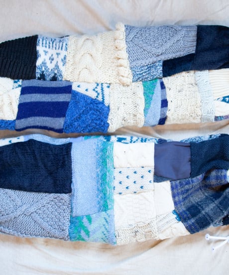 "つぎはぎのアームニット／レッグウォーマー 第二十四色" Arm Knit/Leg Warmers, Rebuild by vintages