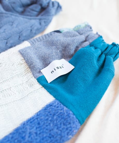 "つぎはぎのアームニット／レッグウォーマー 第二十八色" Arm Knit/Leg Warmers, Rebuild by vintages