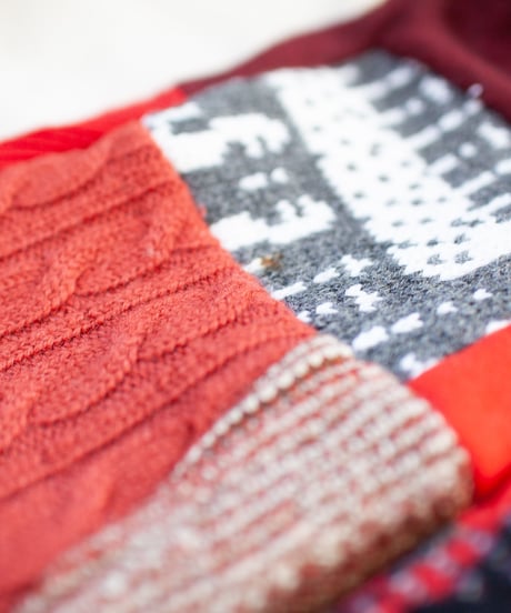 "つぎはぎのアームニット／レッグウォーマー 第三十八色" Arm Knit/Leg Warmers, Rebuild by vintages