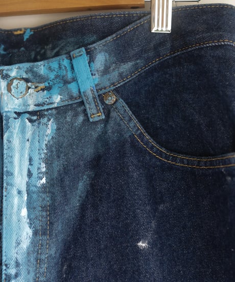"ネオンと天泣" NEON and Sky tears denim, Based on vintage LEE denim