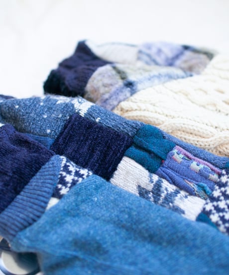 "つぎはぎのアームニット／レッグウォーマー 第四十一色" Arm Knit/Leg Warmers, Rebuild by vintagess
