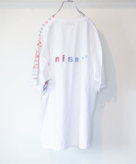 "光と色彩記録の箔手刷りTシャツ 第二色" T-shirt by Analog silk screen overlay blurring hand-print