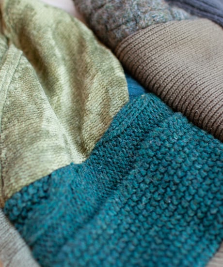 "つぎはぎのアームニット／レッグウォーマー 第二十三色" Arm Knit/Leg Warmers, Rebuild by vintages