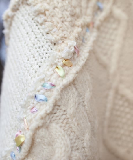 "ドリーミー・ポップ" Dreamy pop over knit, Rebuild by vintages