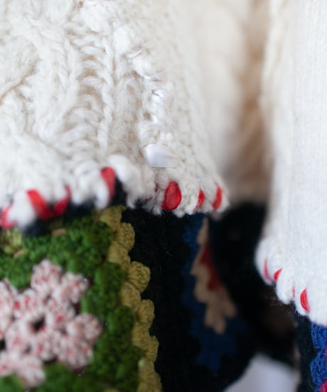 "火照る" hotel short-knit, Rebuild by vintages