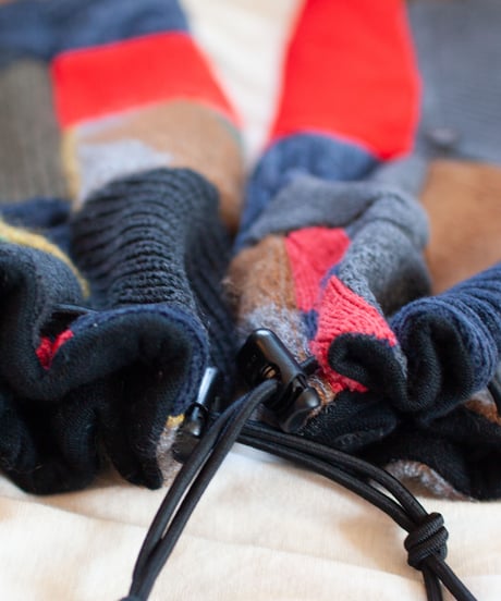 "つぎはぎのアームニット／レッグウォーマー 第五十色" Arm Knit/Leg Warmers, Rebuild by vintages