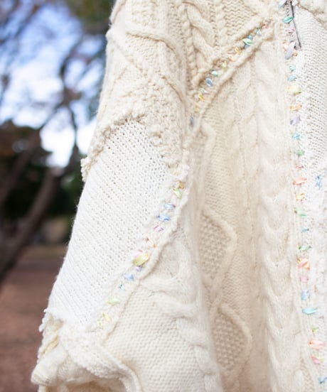 "ドリーミー・ポップ" Dreamy pop over knit, Rebuild by vintages