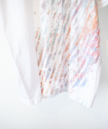 "光と色彩記録の箔手刷りTシャツ 第二色" T-shirt by Analog silk screen overlay blurring hand-print