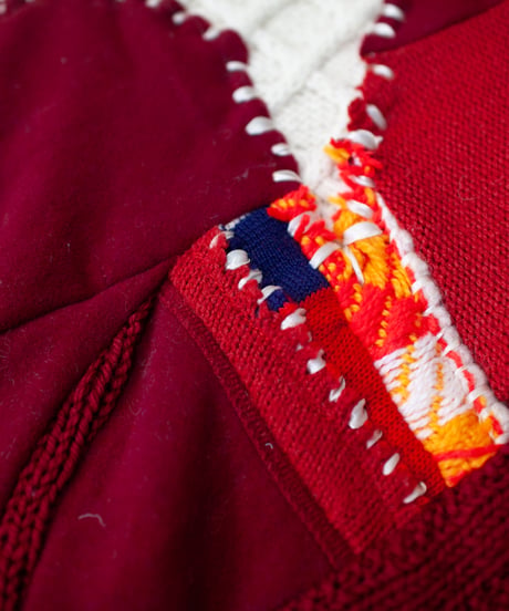 "つぎはぎのラブのセーター 第十一色" patchwork of kove knit, Rebuild by vintages