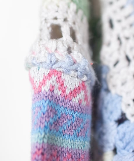 "紫陽花" hydrangea knit, Rebuild by vintages