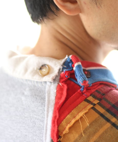 "愛の別名／レヴィ＝ストロースへ捧ぐ" Bricolage long shirt dedicated to Levi Strauss, rebuild by vintages