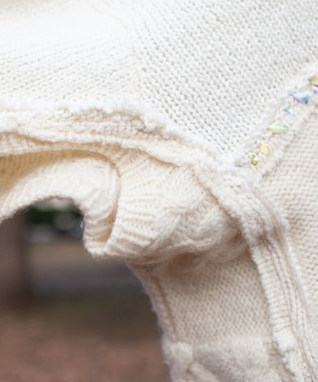 "ドリーミー・ポップ" Dreamy pop over knit, Rebuild by vintages