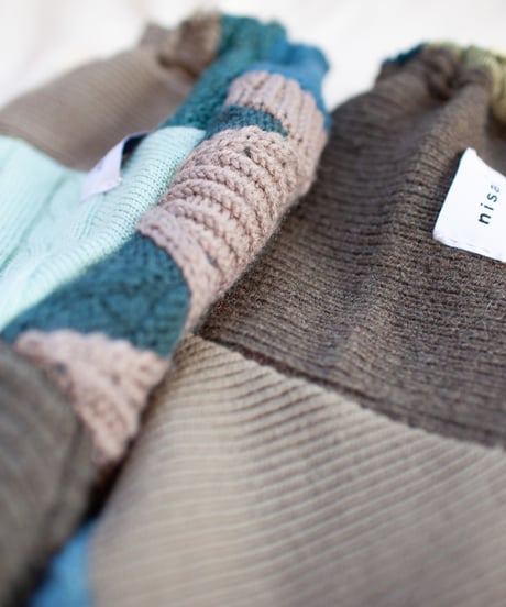 "つぎはぎのアームニット／レッグウォーマー 第三十七色" Arm Knit/Leg Warmers, Rebuild by vintages
