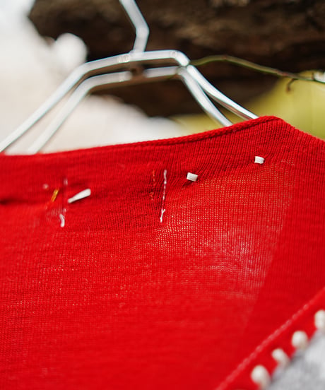 "ふたつのハート" Double heart knit, Rebuild by vintages