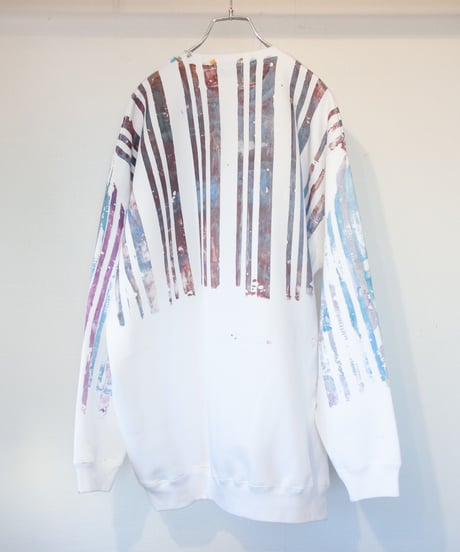 "明るい涙" Analog silk screen overlay blurring hand-printed Trainer