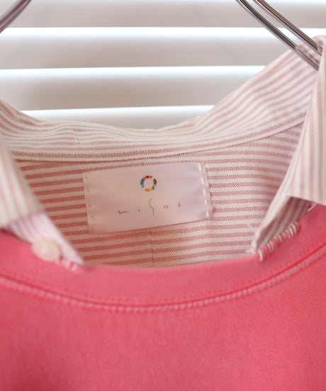 "桃色の両思い" pink color mutual affection pull-over, rebuild by vintages