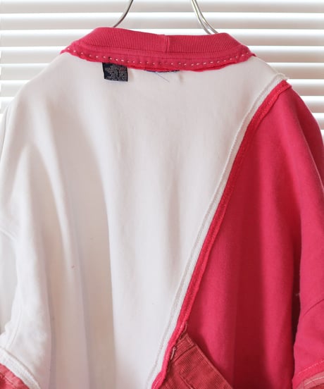"少女の約束と記憶" Girl's promise and memory pink pullover, rebuild by vintages