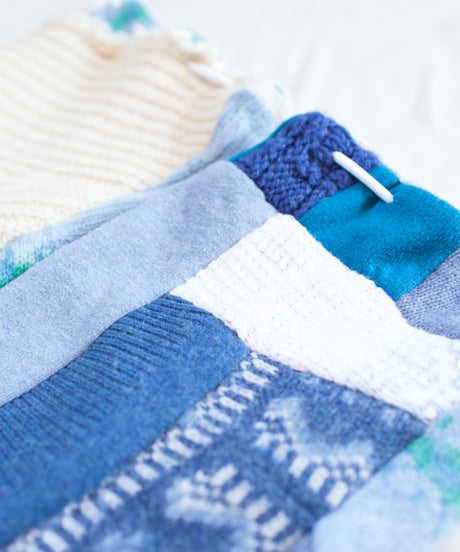 "つぎはぎのアームニット／レッグウォーマー 第二十八色" Arm Knit/Leg Warmers, Rebuild by vintages