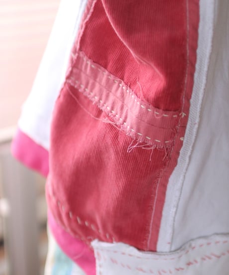 "少女の約束と記憶" Girl's promise and memory pink pullover, rebuild by vintages