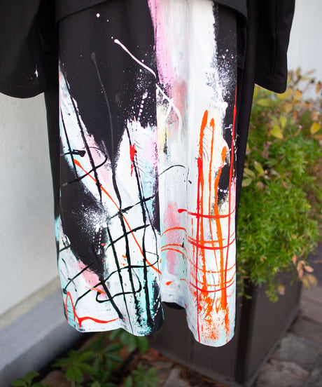 《0＜nisai+α≦Y》 metal hook paint coat / black formal wool