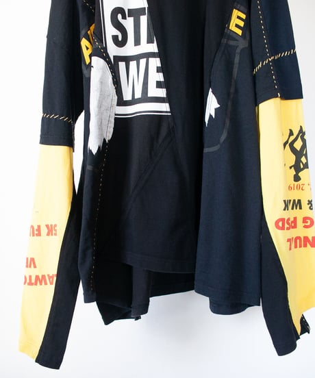 "私だけの向日葵" my own sunflower long-sleeved T-shirt, Rebuild by vintages