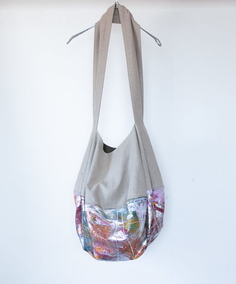 《0＜nisai+α≦Y》 Painted Ball bag / beige linen