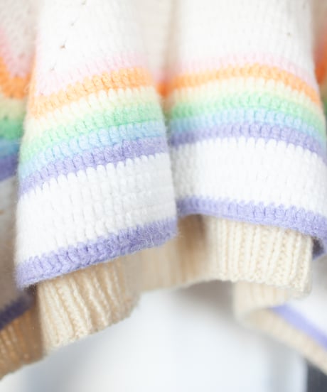 "虹のショートニット" Rainbow short-knit, Rebuild by vintages