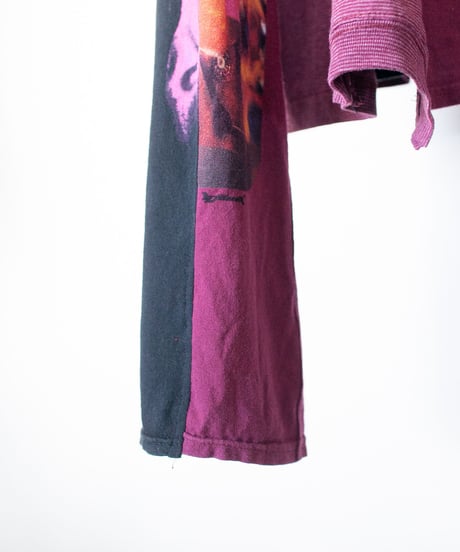 "花を背負ってロックを歌う" Carrying flowers, singing rock. long-sleeved T-shirt, Rebuild by vintages
