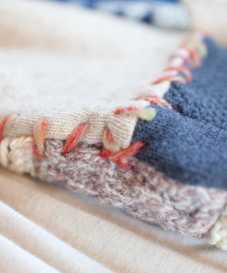 "つぎはぎのアームニット／レッグウォーマー 第四十六色" Arm Knit/Leg Warmers, Rebuild by vintages