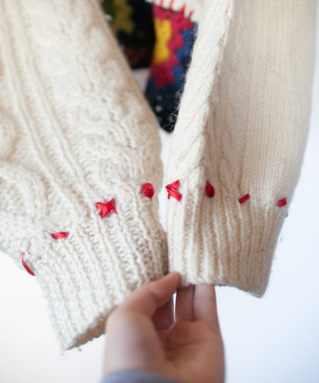 "火照る" hotel short-knit, Rebuild by vintages