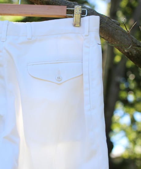 "あの日、青かっただけのスラックス" Goodbye Blue patchwork Slacks, Rebuild by Vintages