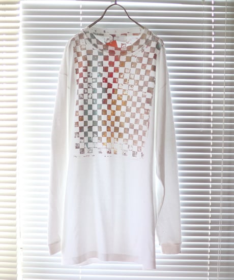 "パウル・クレーに捧ぐ手刷りのロンT 第一色" T-shirt by Analog silk screen overlay blurring hand-print