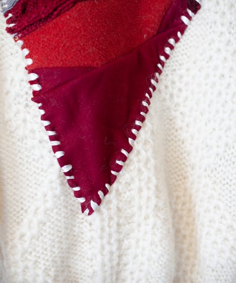 "つぎはぎのラブのセーター 第五色" patchwork of kove knit, Rebuild by vintages