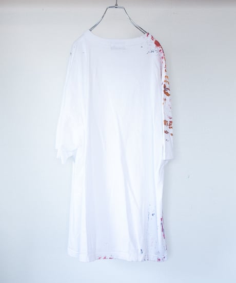 "色彩記録の手刷りのTシャツ 第四十色" T-shirt by Analog silk screen overlay blurring hand-print