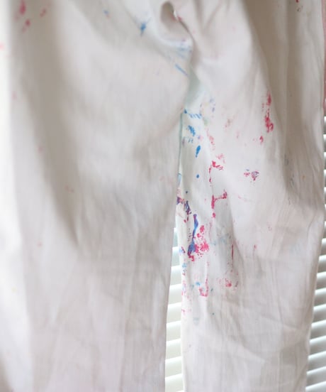 "ベイビー・ドライバー" Painted denim dedicated to baby driver, Based on Armani denim