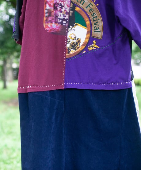 "花遊びのワンピース" flower play dress, rebuild by vintages