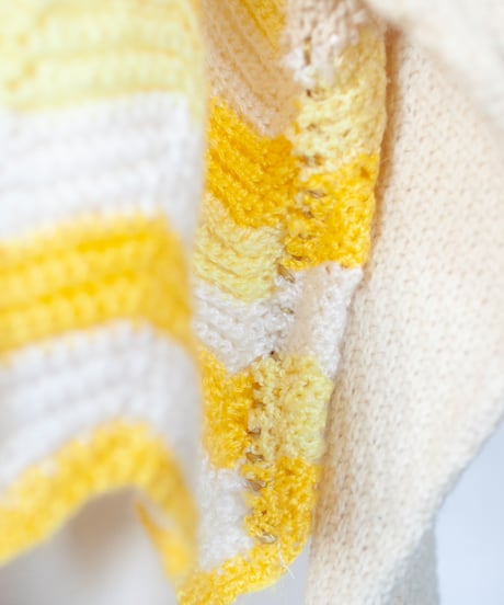 "乱反射する光の結晶" light crystals short-knit, Rebuild by vintages