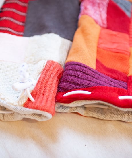 "つぎはぎのアームニット／レッグウォーマー 第十七色" Arm Knit/Leg Warmers, Rebuild by vintages