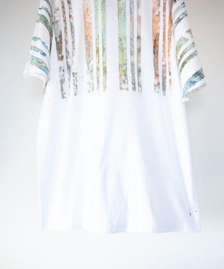 "色彩に救われた命" A life saved by color, Hand-printed silk-screen T-shirt