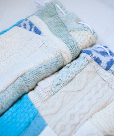 "つぎはぎのアームニット／レッグウォーマー 第四十三色" Arm Knit/Leg Warmers, Rebuild by vintagess