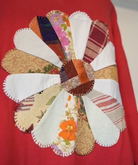 "私だけの花のロンT / 第十四色" my own flower longlong-sleeved T-shirt, Rebuild by vintages