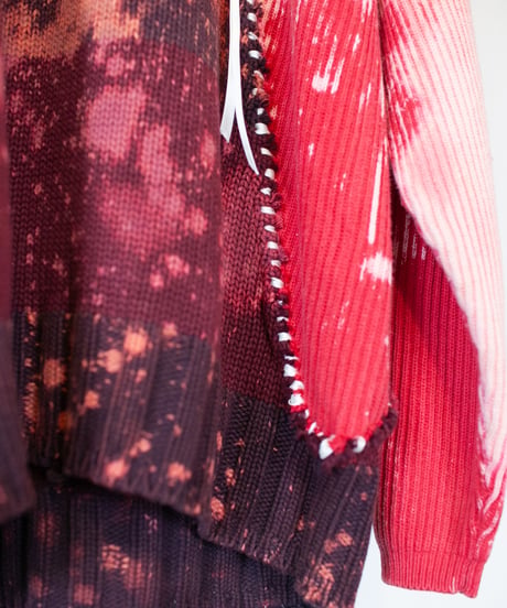 "落花" fallen flower knit, Rebuild by vintages