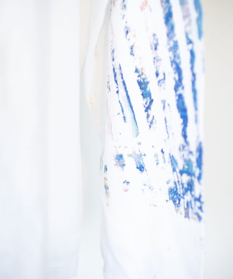 "色彩手刷り（あるいは翼）のロンT／第十八色" Multi color hand-printed (or winged) long-sleeved T-shirt