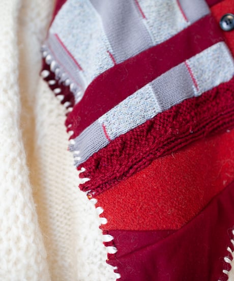 "つぎはぎのラブのセーター 第五色" patchwork of kove knit, Rebuild by vintages