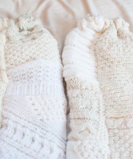"つぎはぎのアームニット／レッグウォーマー 第二十七色" Arm Knit/Leg Warmers, Rebuild by vintages